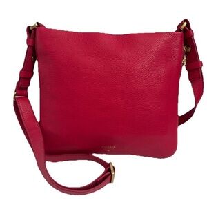 Fossil crossbody shoulderbag Leather hot pink shoulderbag Purse organizer